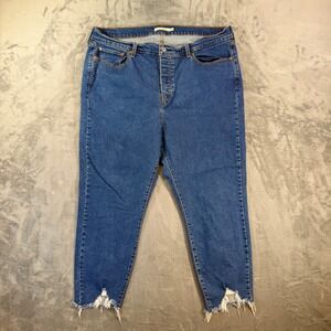 Levi's Premium Wedgie‎ Skinny Jeans Women's Plus Size 22W Blue Med Wash Denim